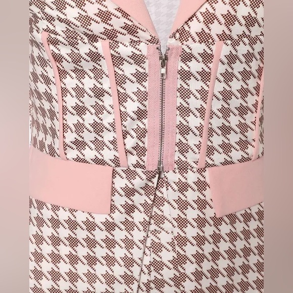 Houndstooth Zip Corset Patch Blazer & Pants Set - NWOT - Picture 7 of 7